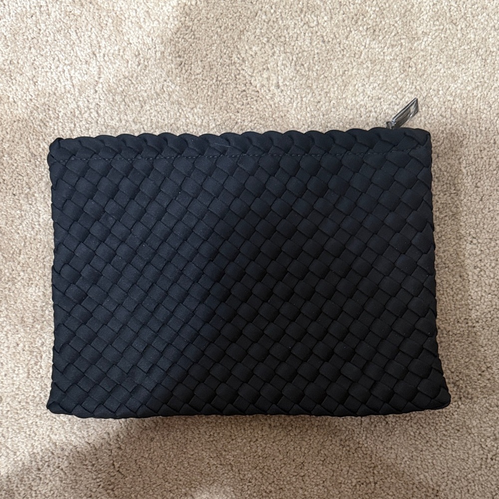 Elegant Black Woven Clutch